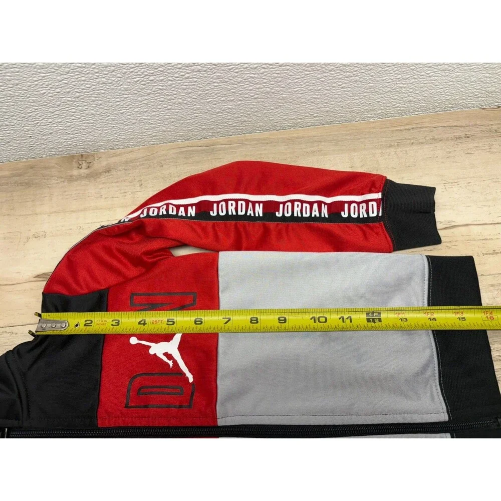 Air Jordan Kids Track Jacket Size: 4-5Yrs Full Zip Red Black Gray